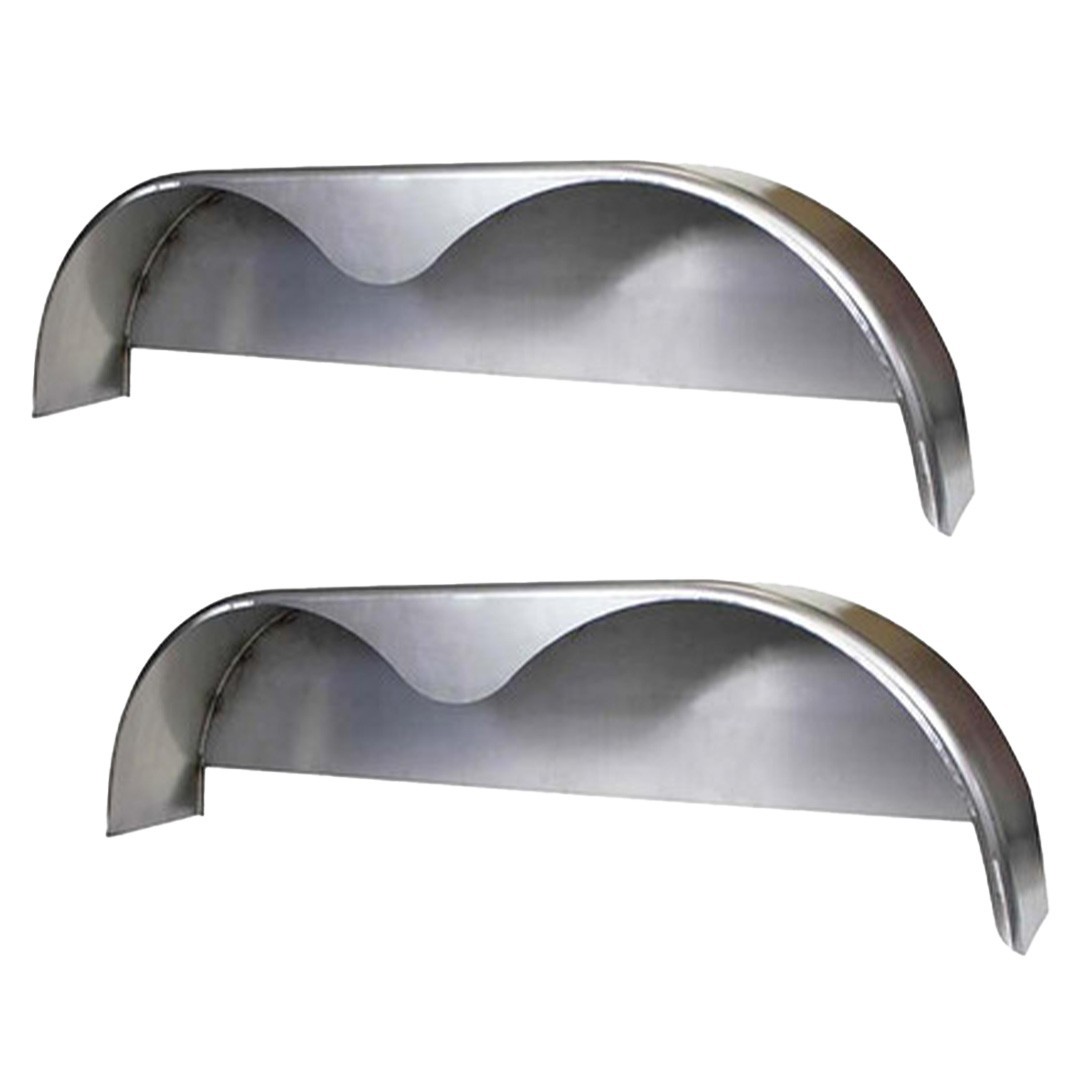 2 Pack - 72x10.75" Tandem Axle Steel Trailer Fender with Back Plate
