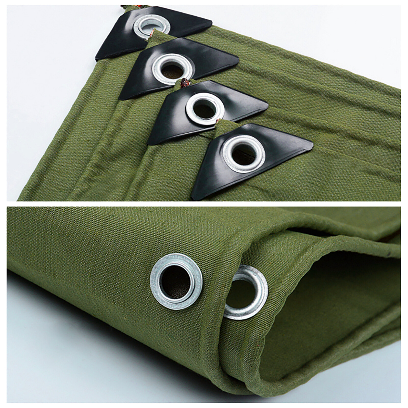 Heavy Duty Canvas Tarps Shelter w Grommet Tarpaulin Cover Canopy Water-Resistant