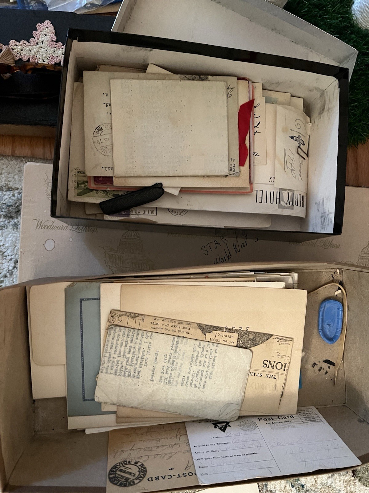 WWI Archive – Uniform, Sweetheart pillowcase, Letters, promotion papers, photos