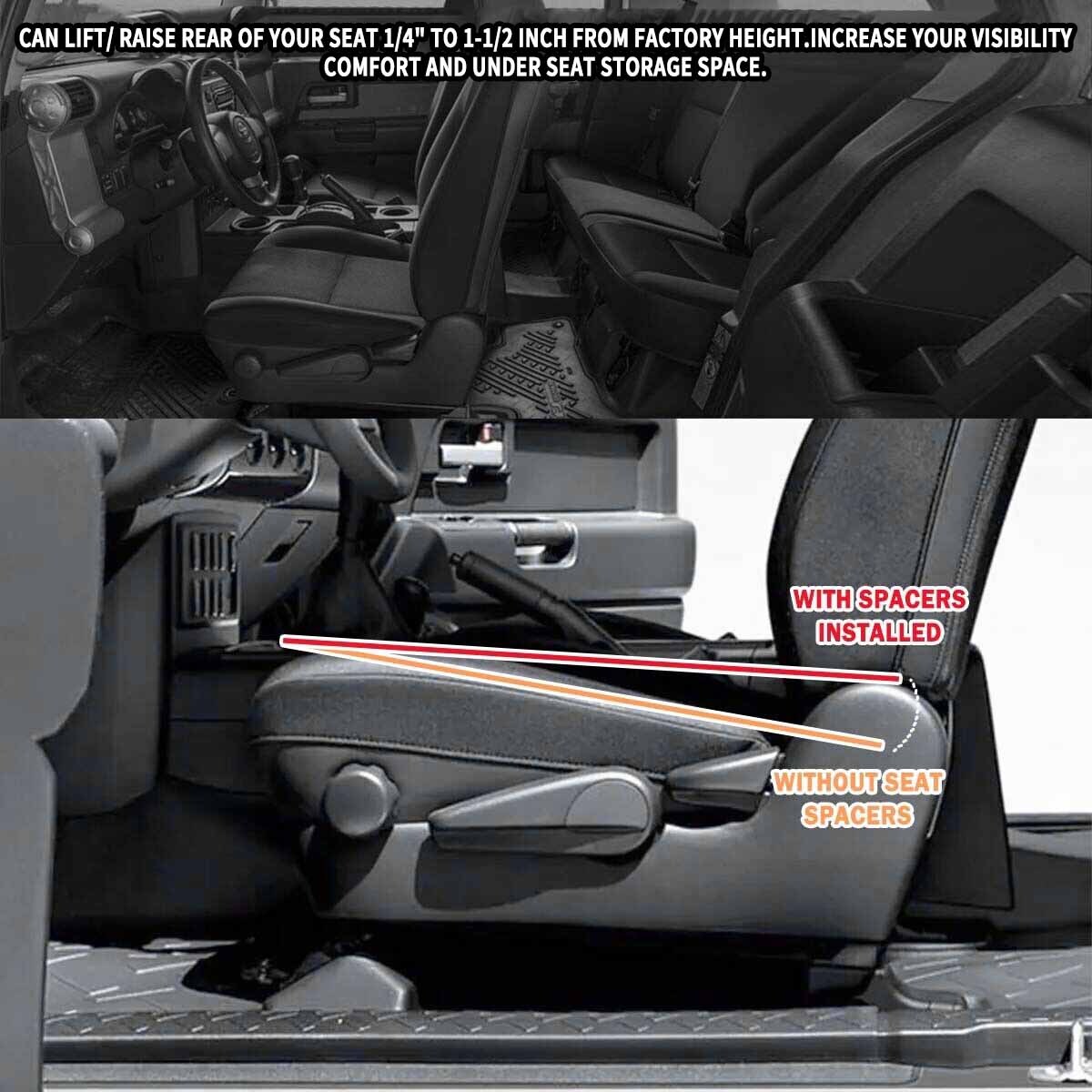 1/4" to 1-1/2" Riser Lift Seat Spacers Kit For Tacoma Rear of Front Seat