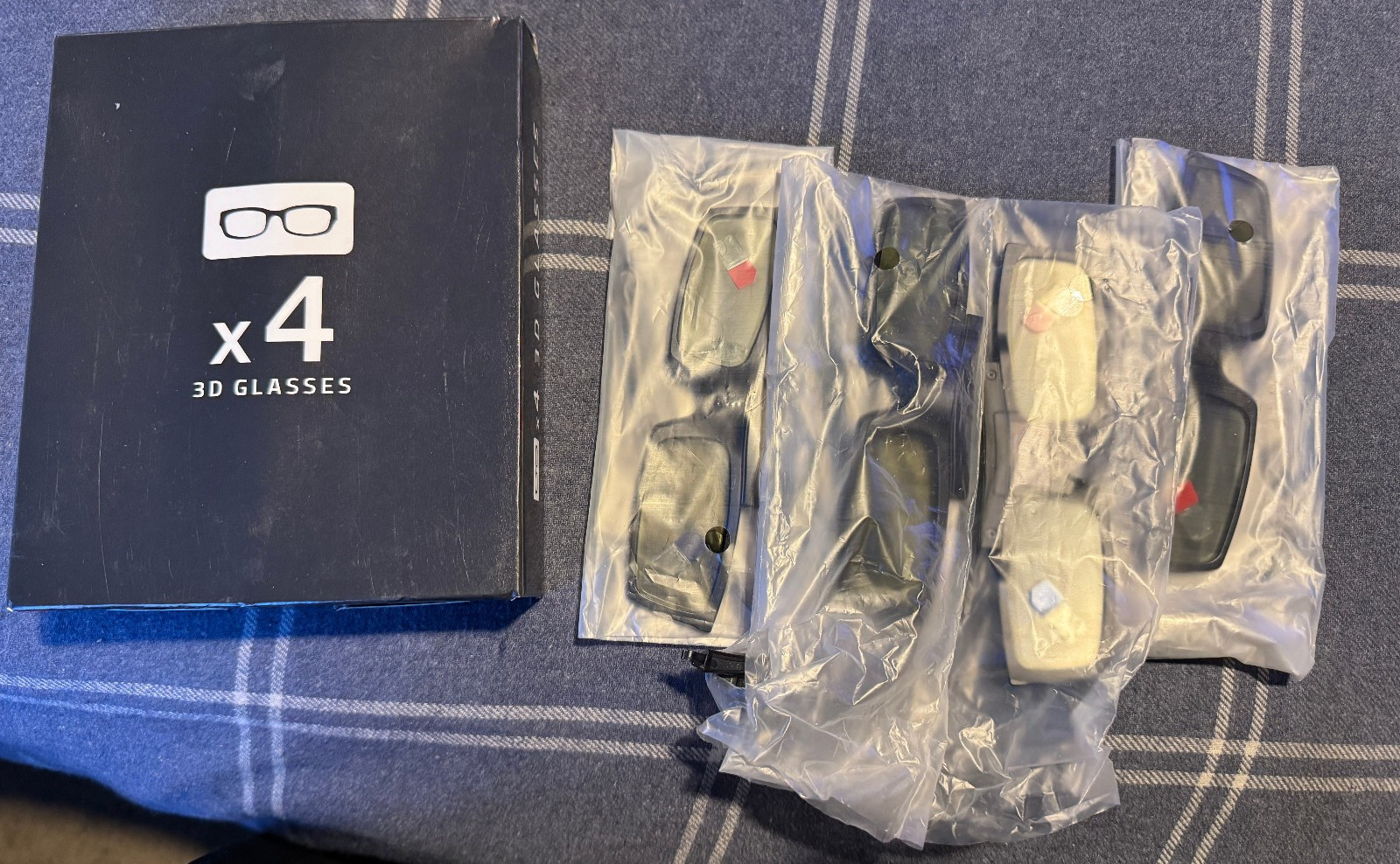 4x NEW OEM Samsung 4K HD UHD SUHD 3D Active TV Glasses SSG-5100GB Open Box