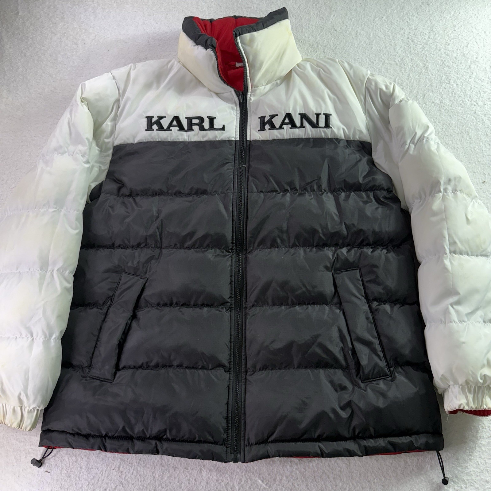 Vintage Karl Kani Sport Men's Reversible Puffer Jacket Size XL Tupac Hip Hop