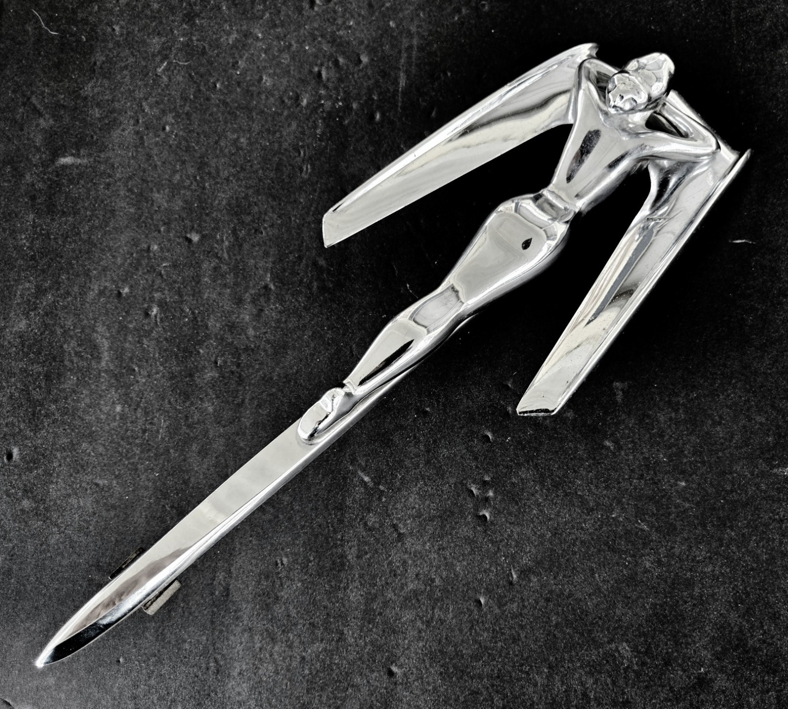 ORIGINAL VINTAGE 1953 54 NASH HOOD ORNAMENT GEORGE PETTY NUDE PIN-UP SIGNED ART