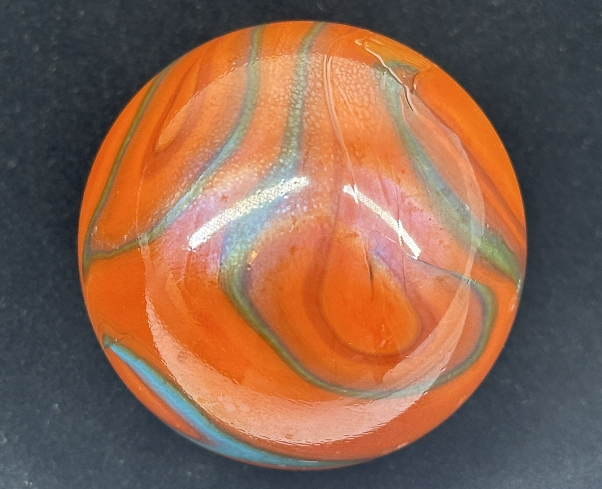 TOE BREAKER 50mm (2") VALKYRIE (aka Seahorse) Marbles glass ball HUGE Swirl