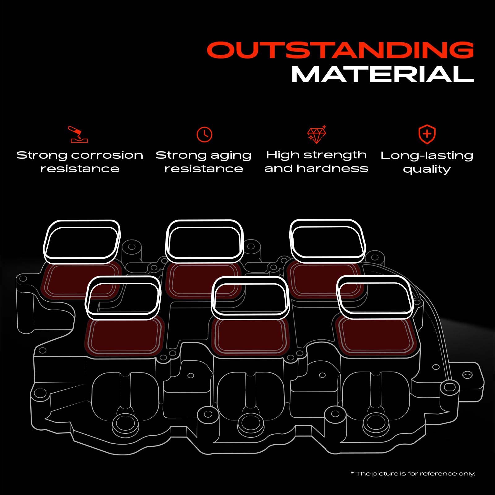 Lower & Upper Engine Intake Manifold Gasket for Chevy GMC Oldsmobile Workhorse