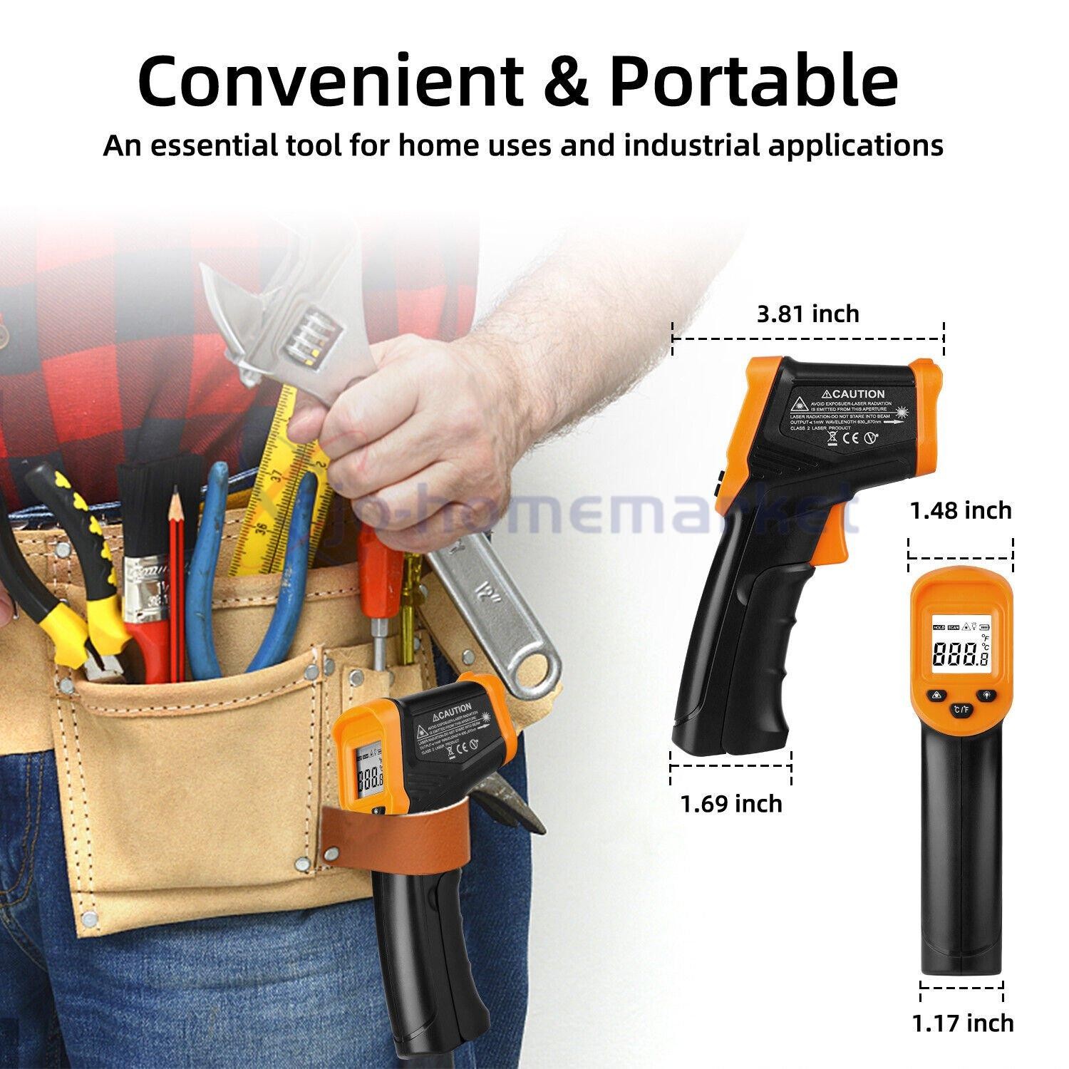 Digital Infrared Thermometer Temperature Gun Laser IR Cooking -50°C-550°C US