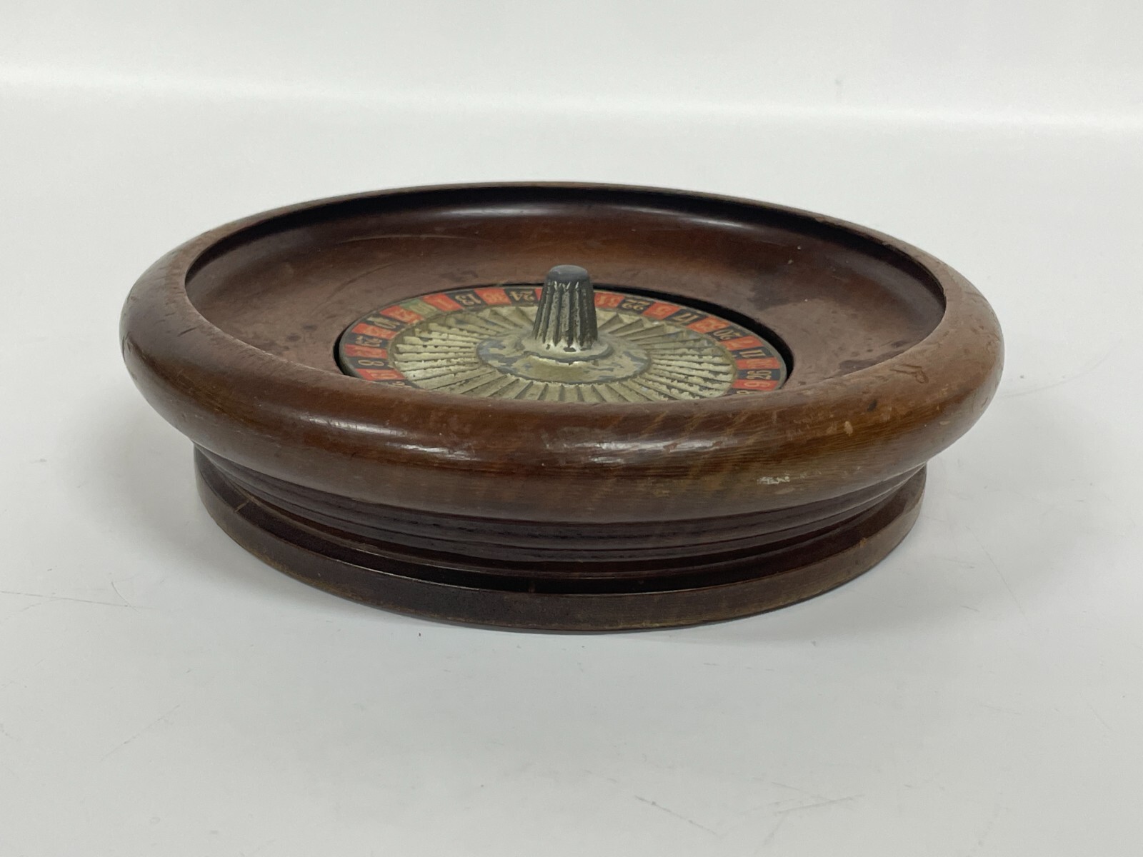 Wooden Mini Roulette Wheel Vintage