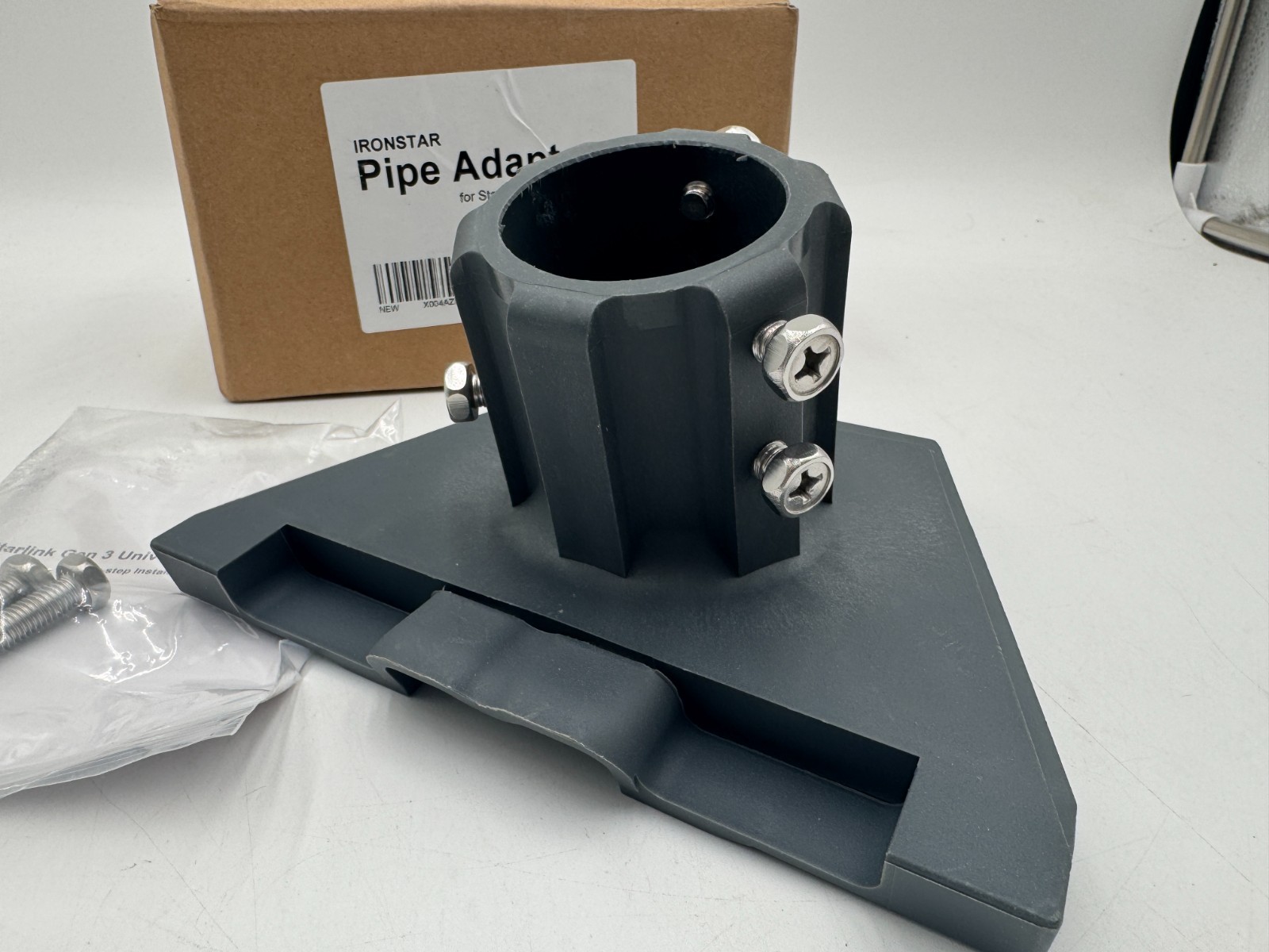 IRONSTAR Starlink Gen 3 Pipe Adapter, Grey - NOB