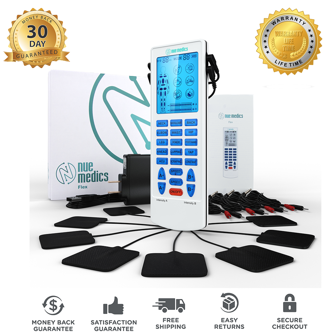 Tens Unit Muscle Stimulator Electro Pulse Massager Full Body 4 Channel Device