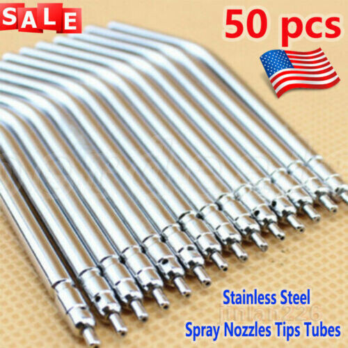 50 Pcs Dental Air Water Spray Triple Syringe Autoclavable Nozzles/Tips/Tubes USA