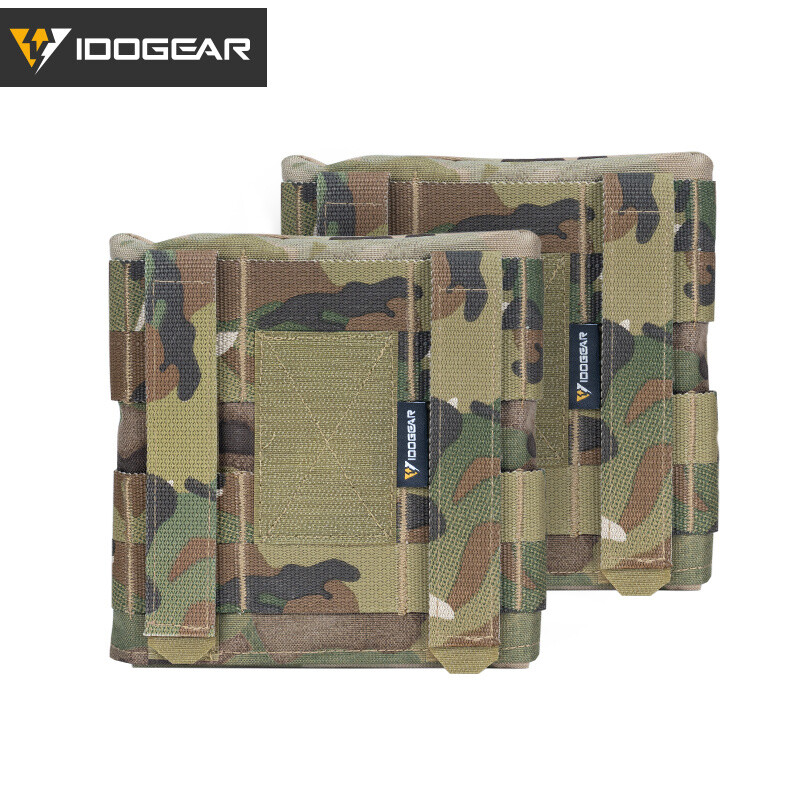 IDOGEAR Tactical Side Plate Pouch Set Plate Pocket 2PCS 6"X6" for JPC2.0 Hunting