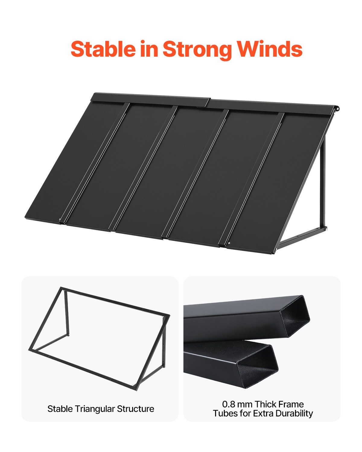 VEVOR Window Awning Door Canopy 56x24 in Outdoor Steel Front Door Awnings