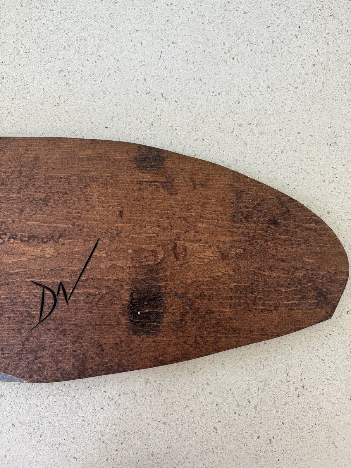 Original Kwakiutl Salmon Spawning Wood Carving by Demsey Willie, Estate Find