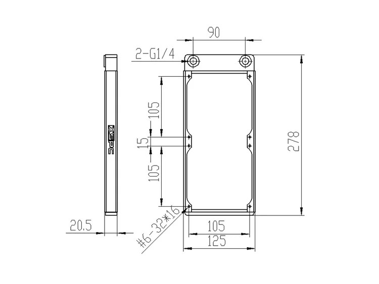 XSPC TX240 Ultrathin Radiator 5060596650015 Used