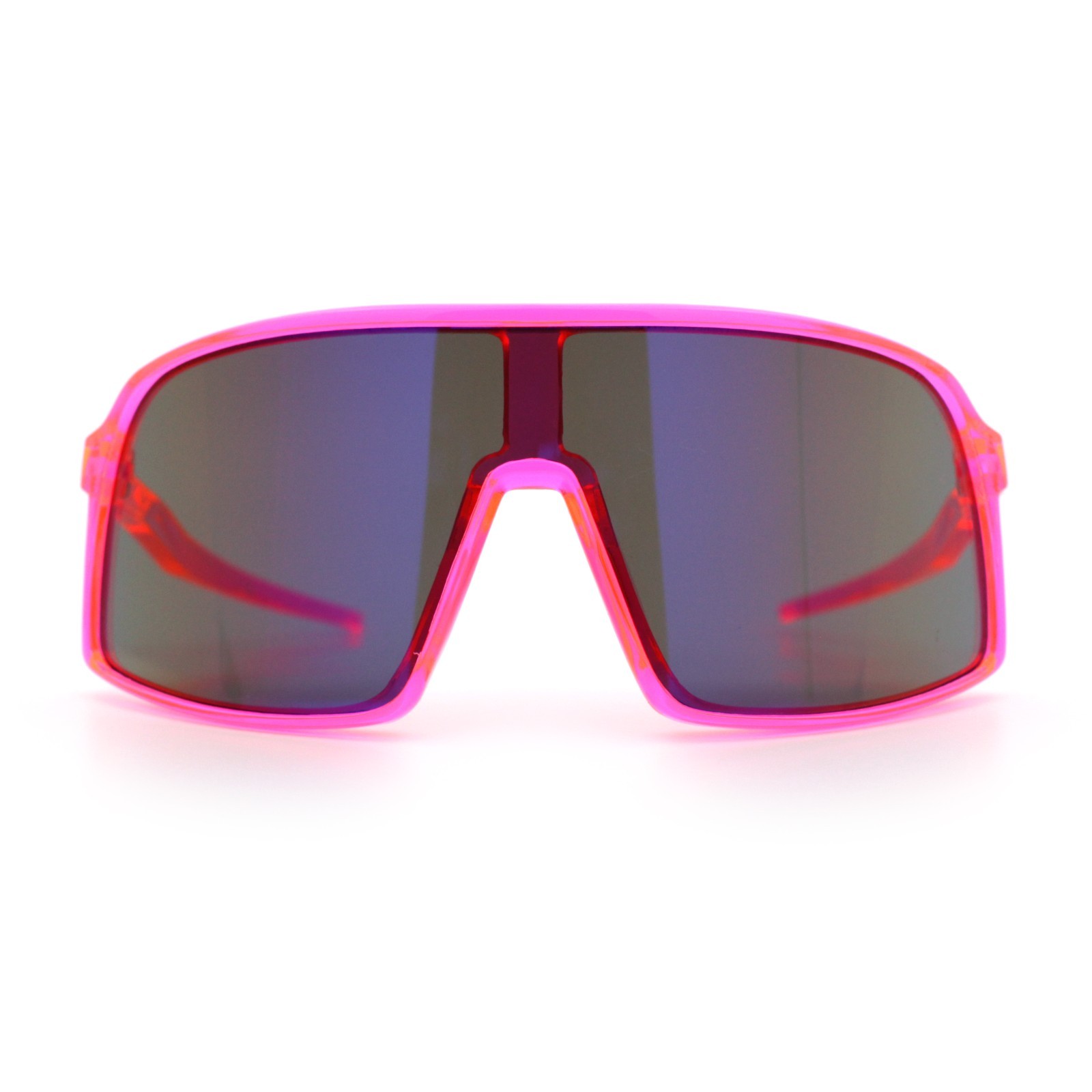 Boys Kids Size Color Mirror Large Shield Sport MTB Plastic Sunglasses