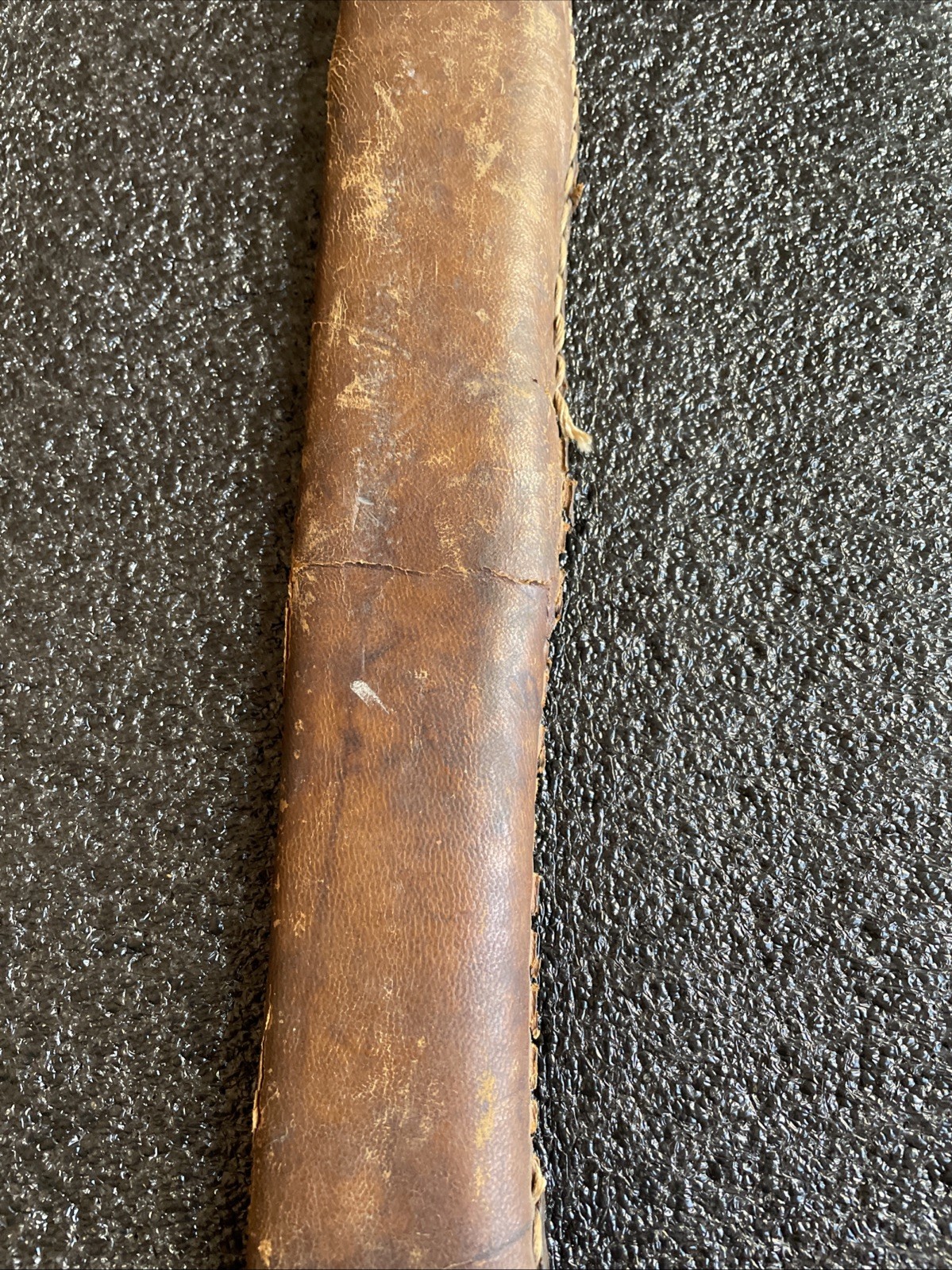 ORIGINAL WWII WW2 JAPANESE SWORD LEATHER SCABBARD COVER FOR PARTS OR REPAIR