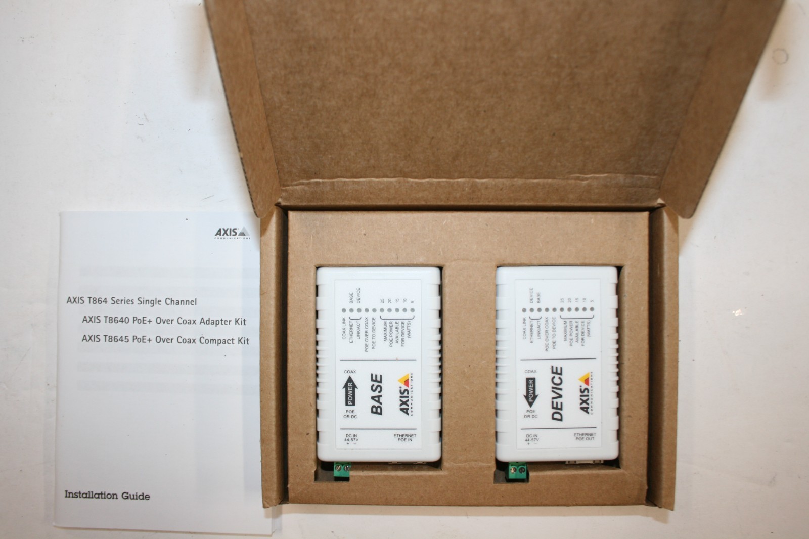 AXIS T8640 PoE+ Over Coax Adapter Kit | 5026-401 Brand New Open Box