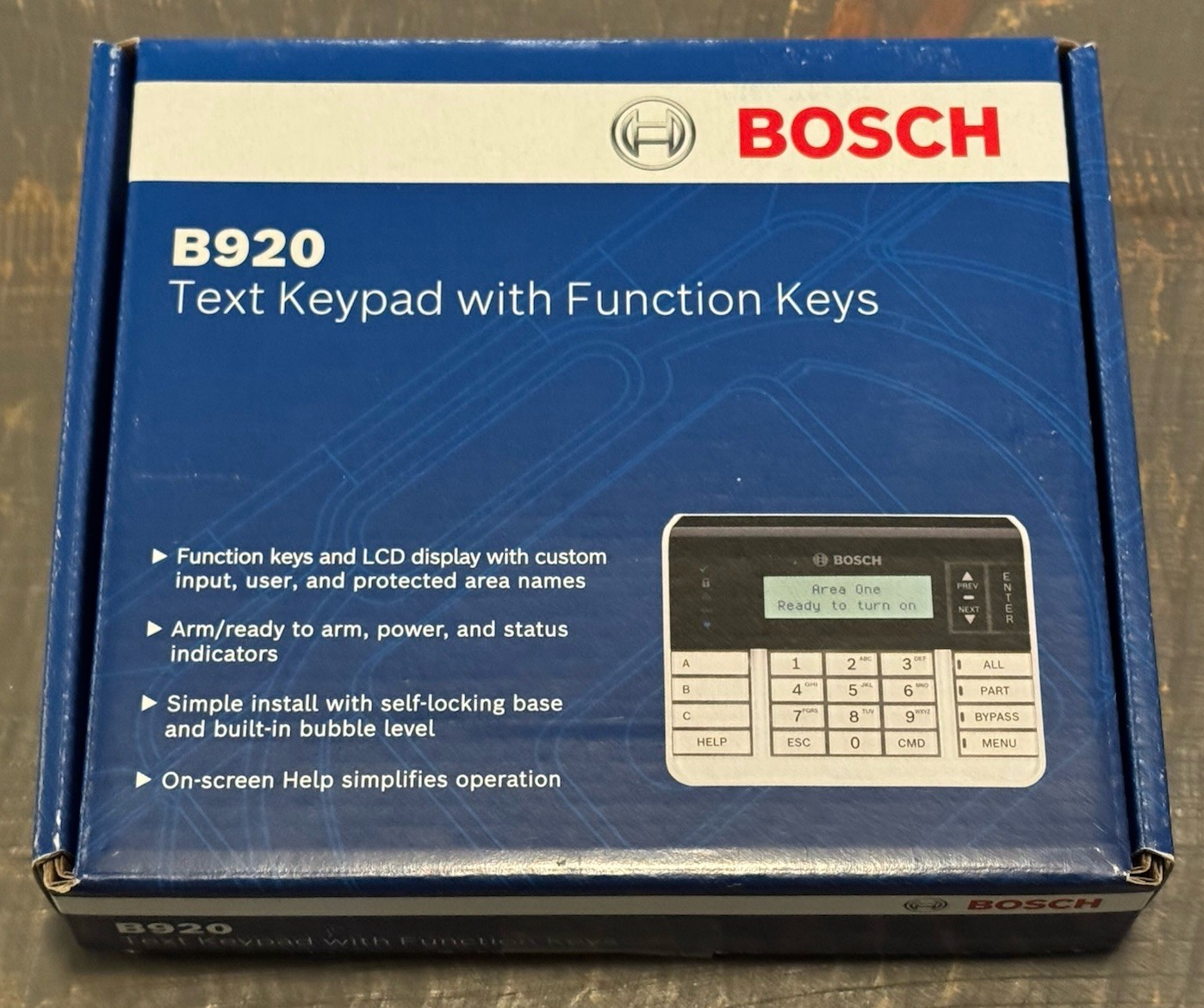 Bosch B920 Alarm System 2-Line Alpha Numeric Display Keypad Factory Sealed