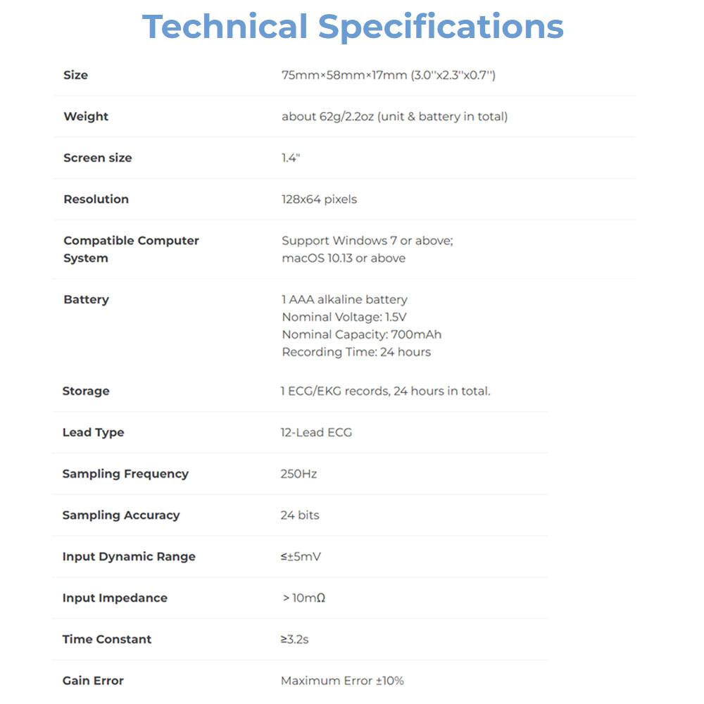 12 Lead Holter Monitor Recording 24h ECG and Heart Rate AI Analysis Abnormal ECG