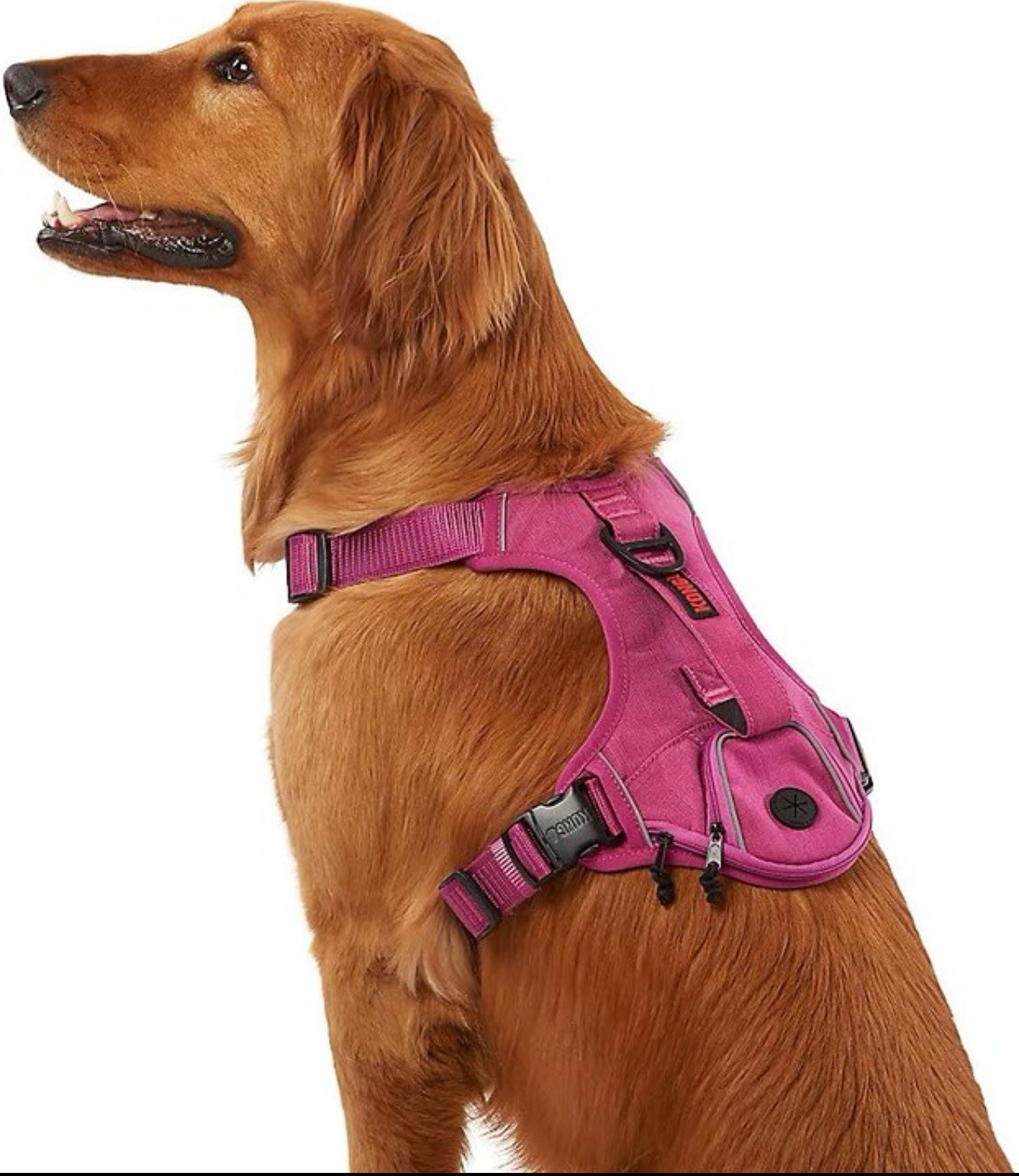 KONG Ultra Durable Waste Bag Dog Harness - Large, Pink with Dispenser