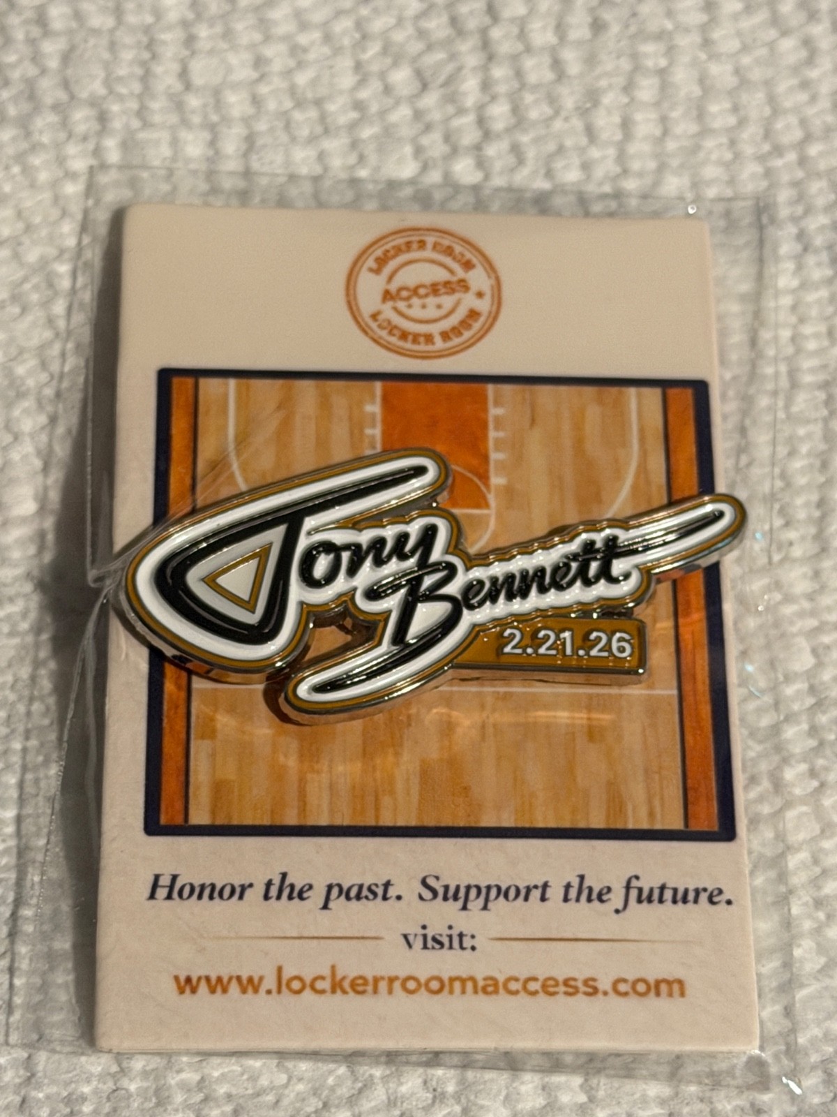 Limited Sample VIP Tony Bennett court pin 2 inches Virginia UVA