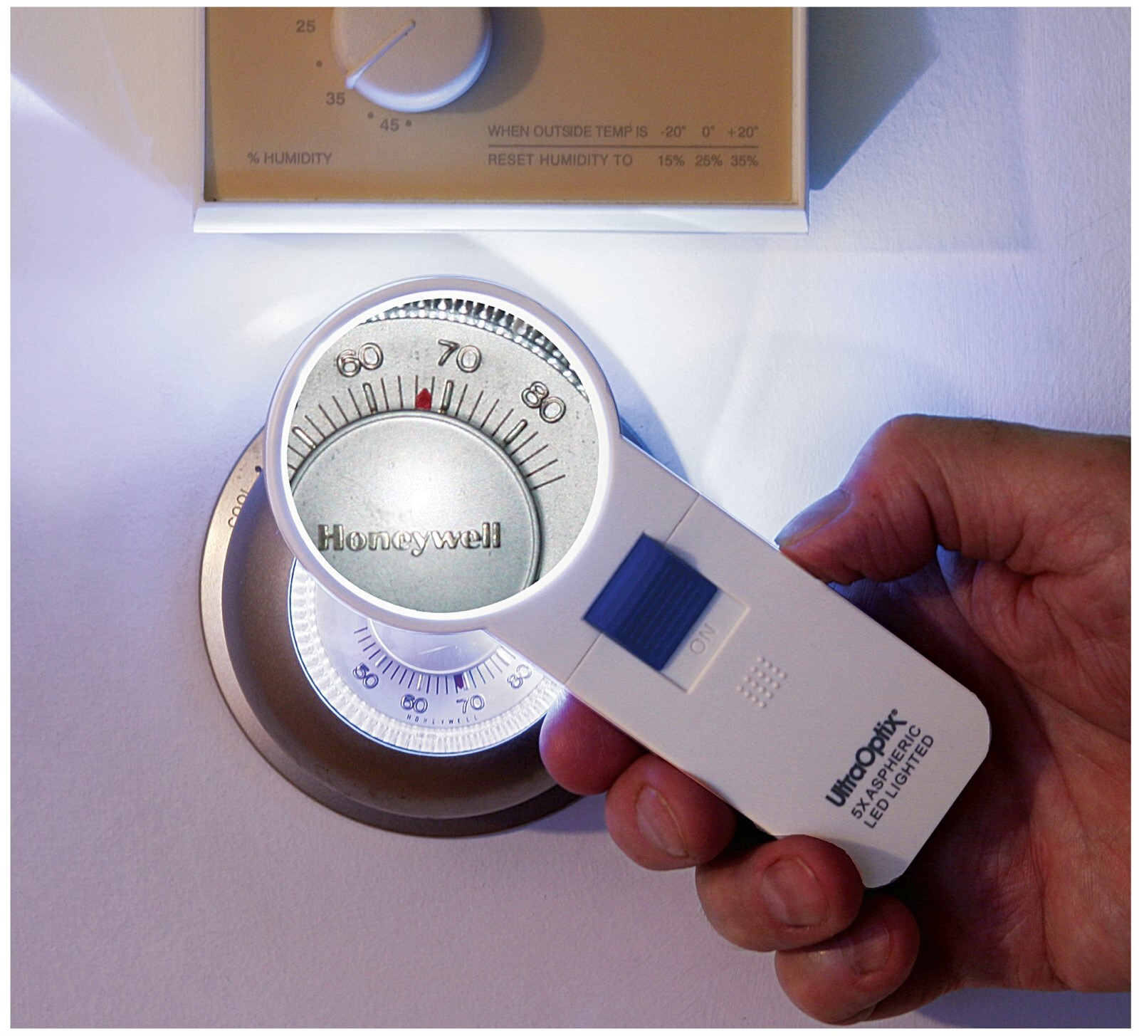 5X Aspheric LED Lighted Magnifier For Coin Stamps Collector Reading Aid Carson