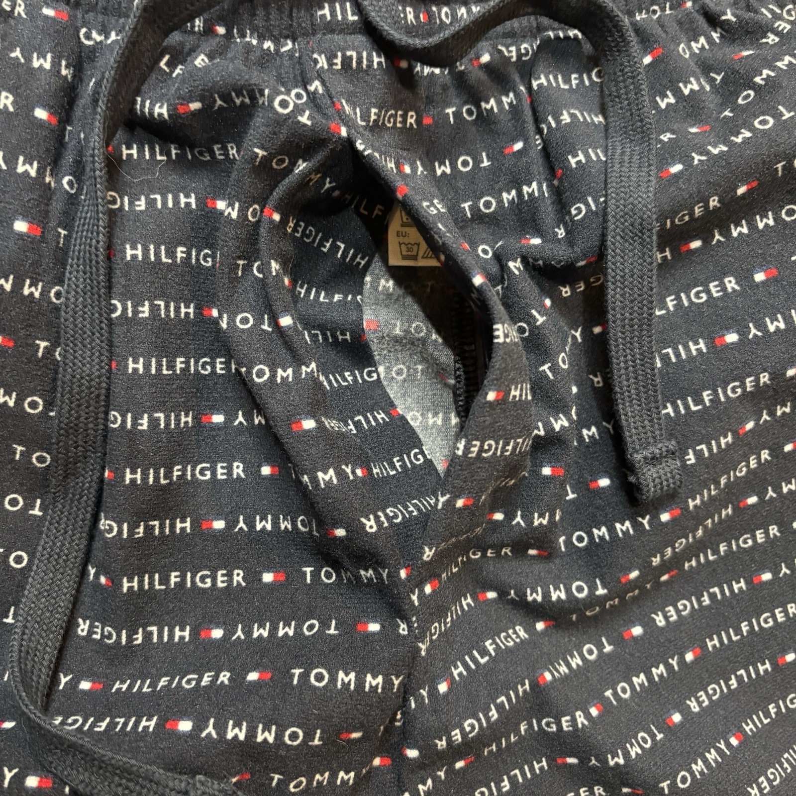 $42 Tommy Hilfiger Medium Wedgewood Pajama Sleepwear Blue Pants Drawstring NEW