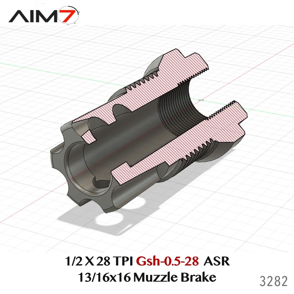 AIM7 Tempest XDT Taper ASR & Gsh-0.5 Linear Muzzle Compensator 223/22/9mm