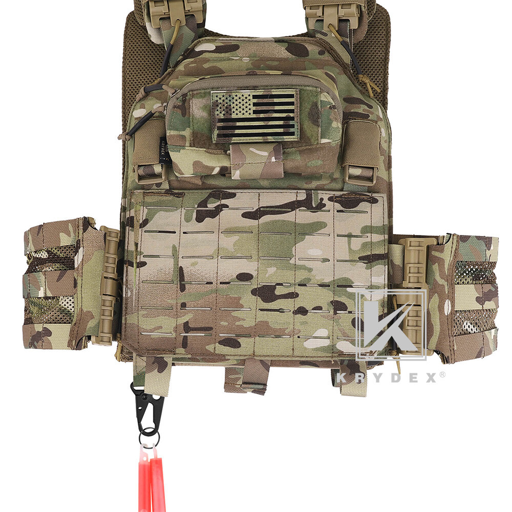 KRYDEX Tactical Hook Strap Clip Keychain Carabiner for MOLLE Belt/Tactical Vest