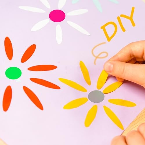 1" Round Color Coding Circle Labels, 1000 per 1 Roll-1000PCS Fluorescent Pink