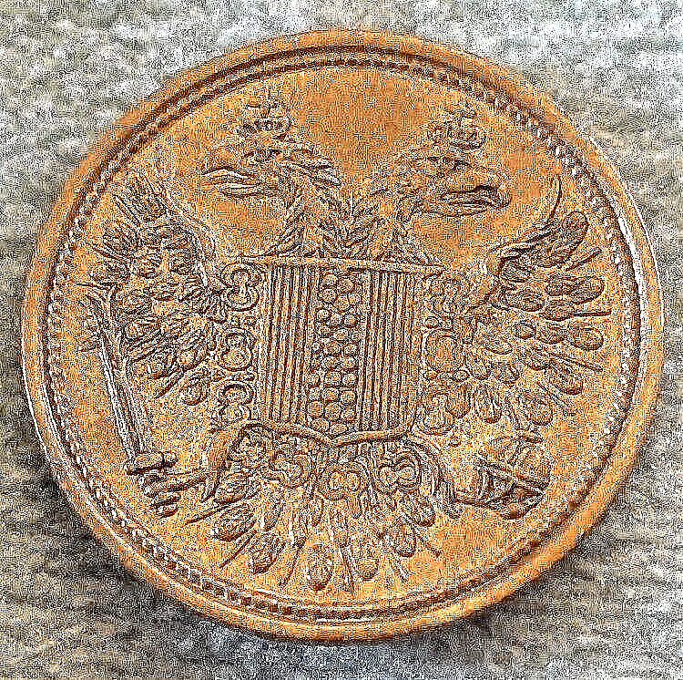 Unknown Antique Queen Victoria Coin Eagle Bird Gold Lustre English Old Token UK