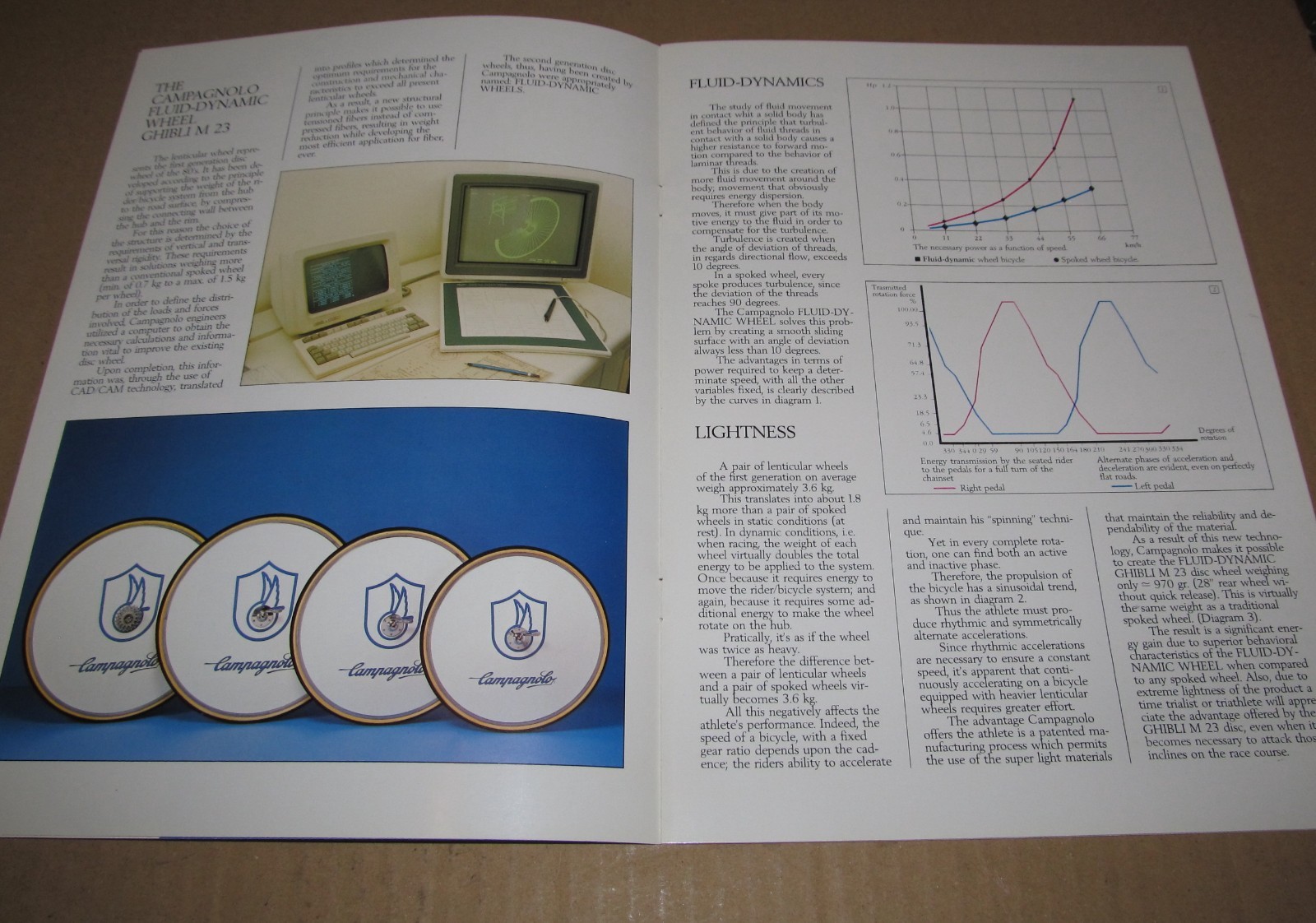 Campagnolo Fluid-Dynamic Disk Wheels Brochure 1980's