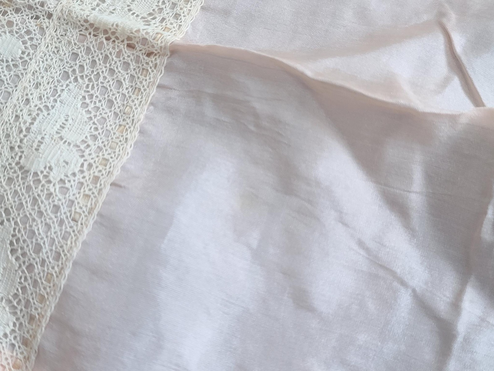 WWI Souvenir of France Silk Apron Allies Liberation Sweetheart Lace Duck Vintage