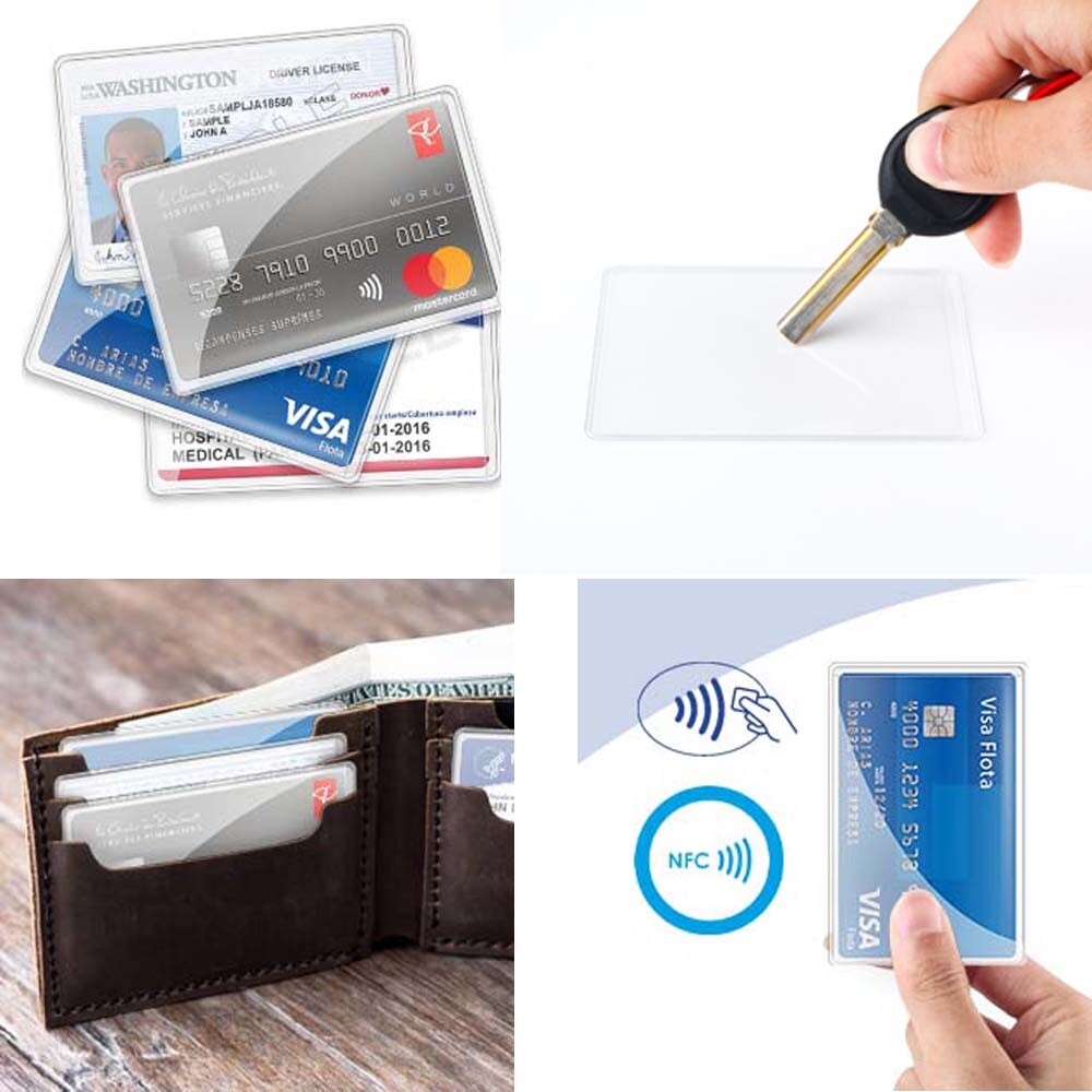 32 Pack PVC Medicare Card Holder Protector Sleeves For Credit Card Business Card
