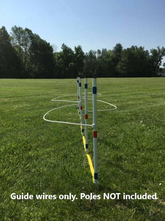 Dog Agility Equipment | 10 Weave Pole Guide Wires | Snap on fit 3/4" poles ⭐⭐⭐⭐⭐