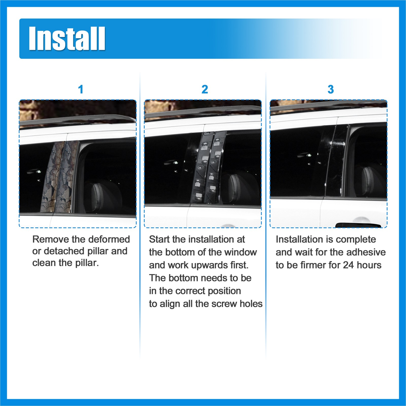 Windshield B Pillar Trim BB5Z-7820555-BB for Ford Explorer 11 Left Right