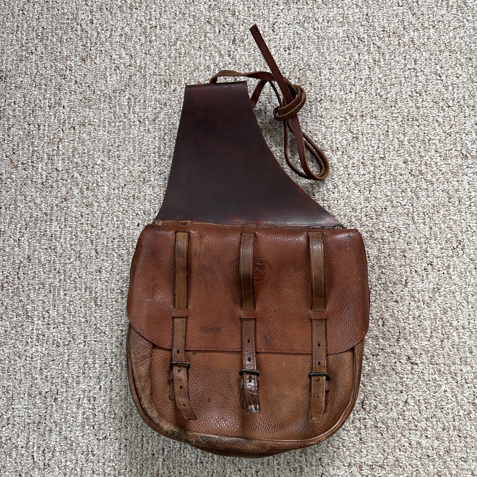 US Cavalry Saddle Bags WWI Antique Leather US Military Saddle Bags Army