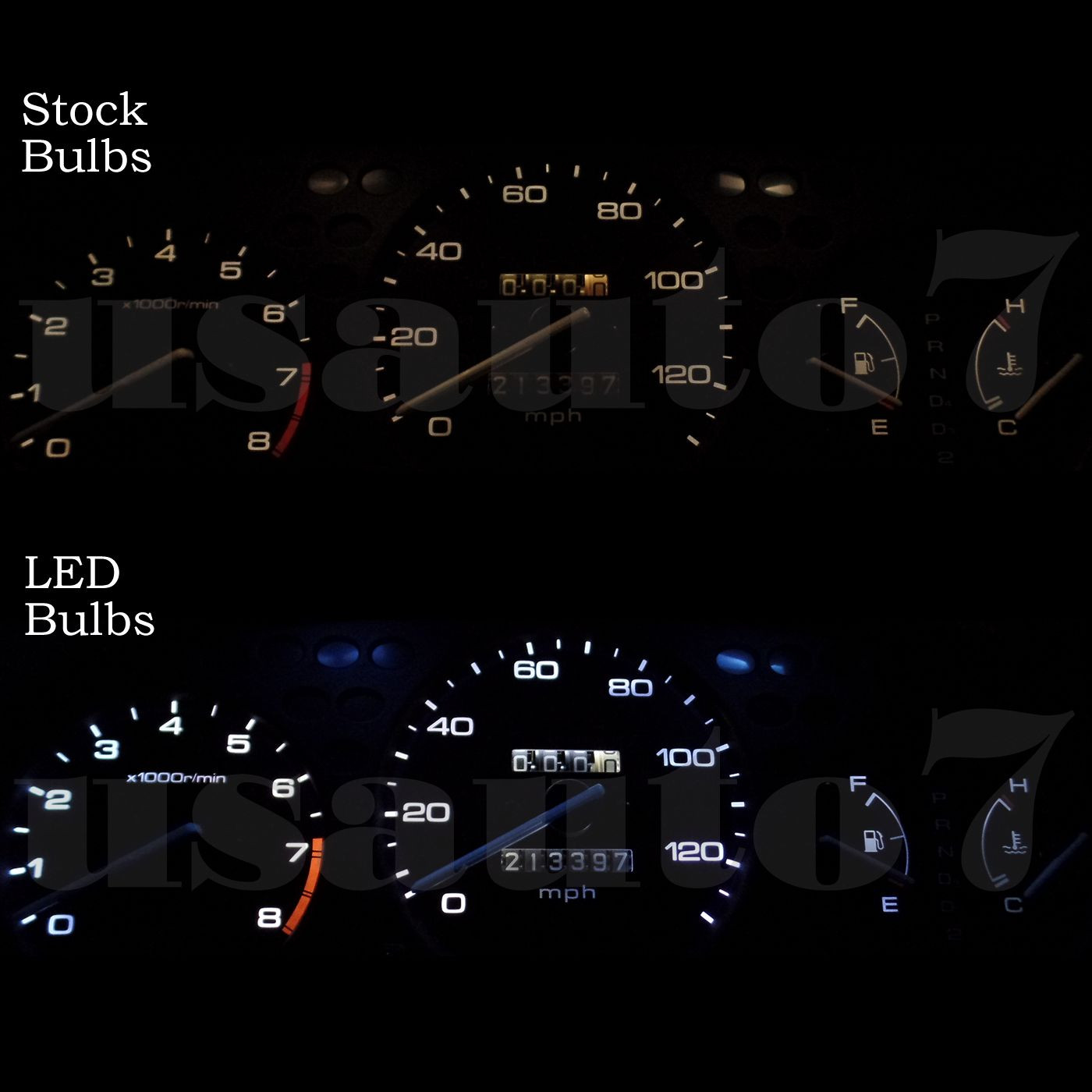 Dash Instrument Cluster Gauge WHITE LED LIGHT KIT Fit 96-00 Honda Civic 6th Gen