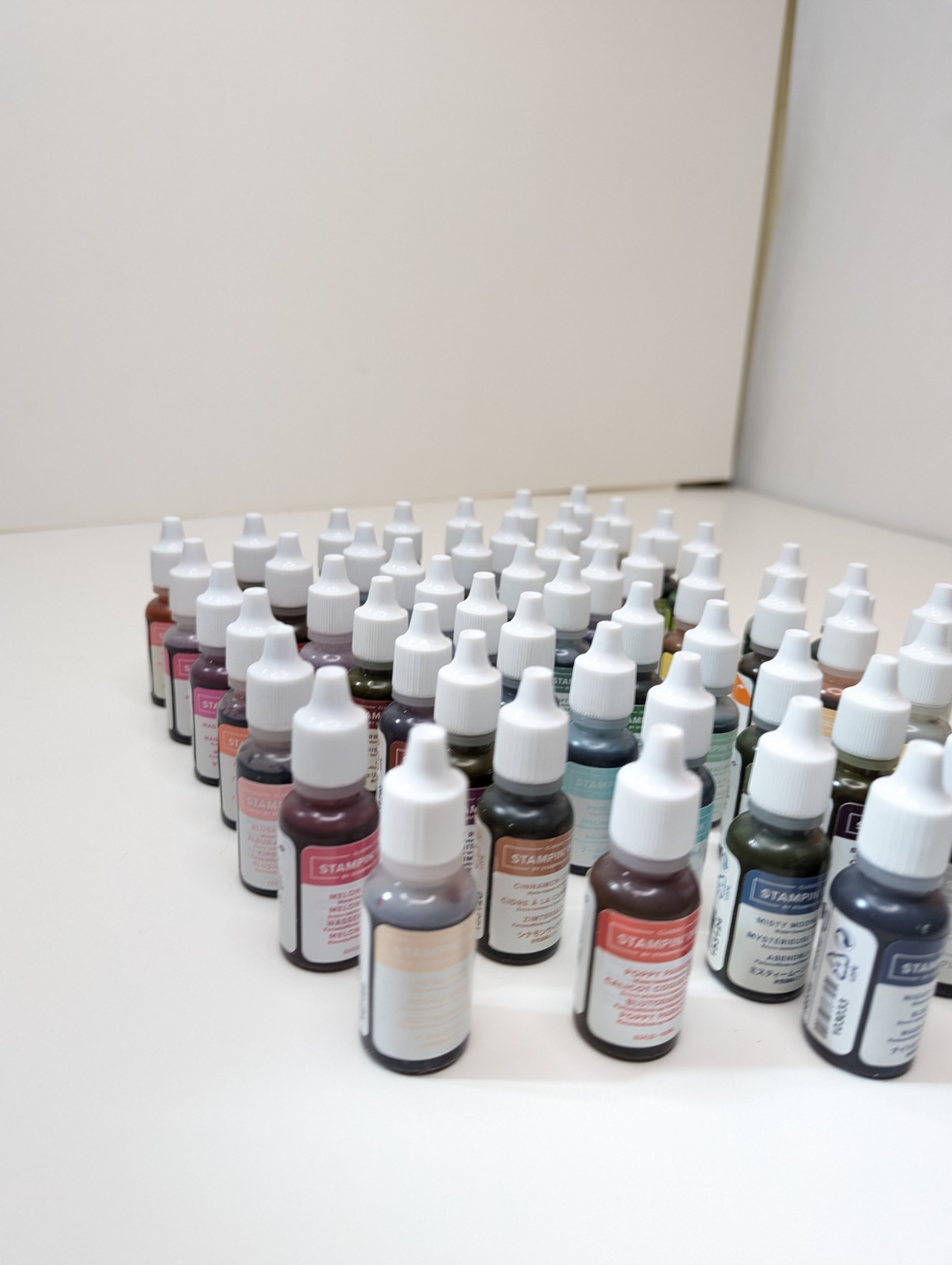 55 Bottles Stampin Up Ink Refill Lot Colors (Retired & Current) EUC