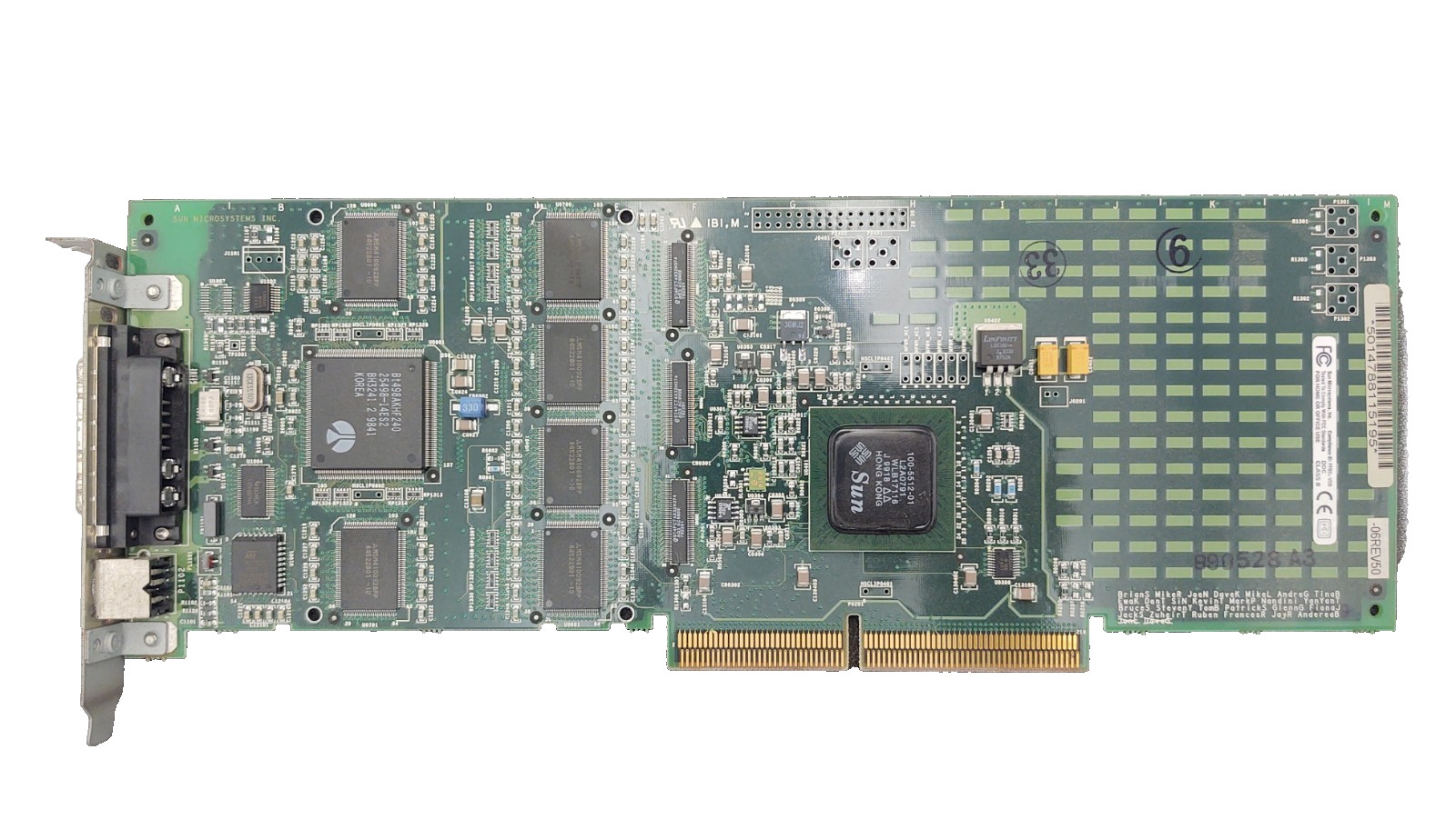 SUN MICROSYSTEMS INC. FFB2+VDB-06  FFB2+VDB06 Rev 50 Circuit Board Card