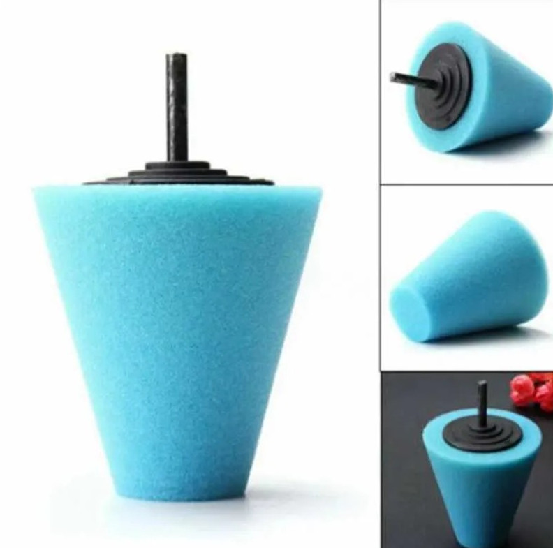 2pcs Car Hub Polishing Sponge Cones Wheel Grinding Head Waxing Tool - NEW