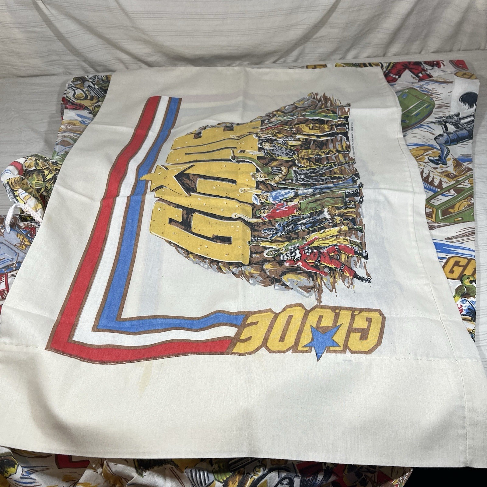 GI Joe ARAH Vintage 1985 Hasbro Bedding Twin Fitted Sheet with Pillow Case V1