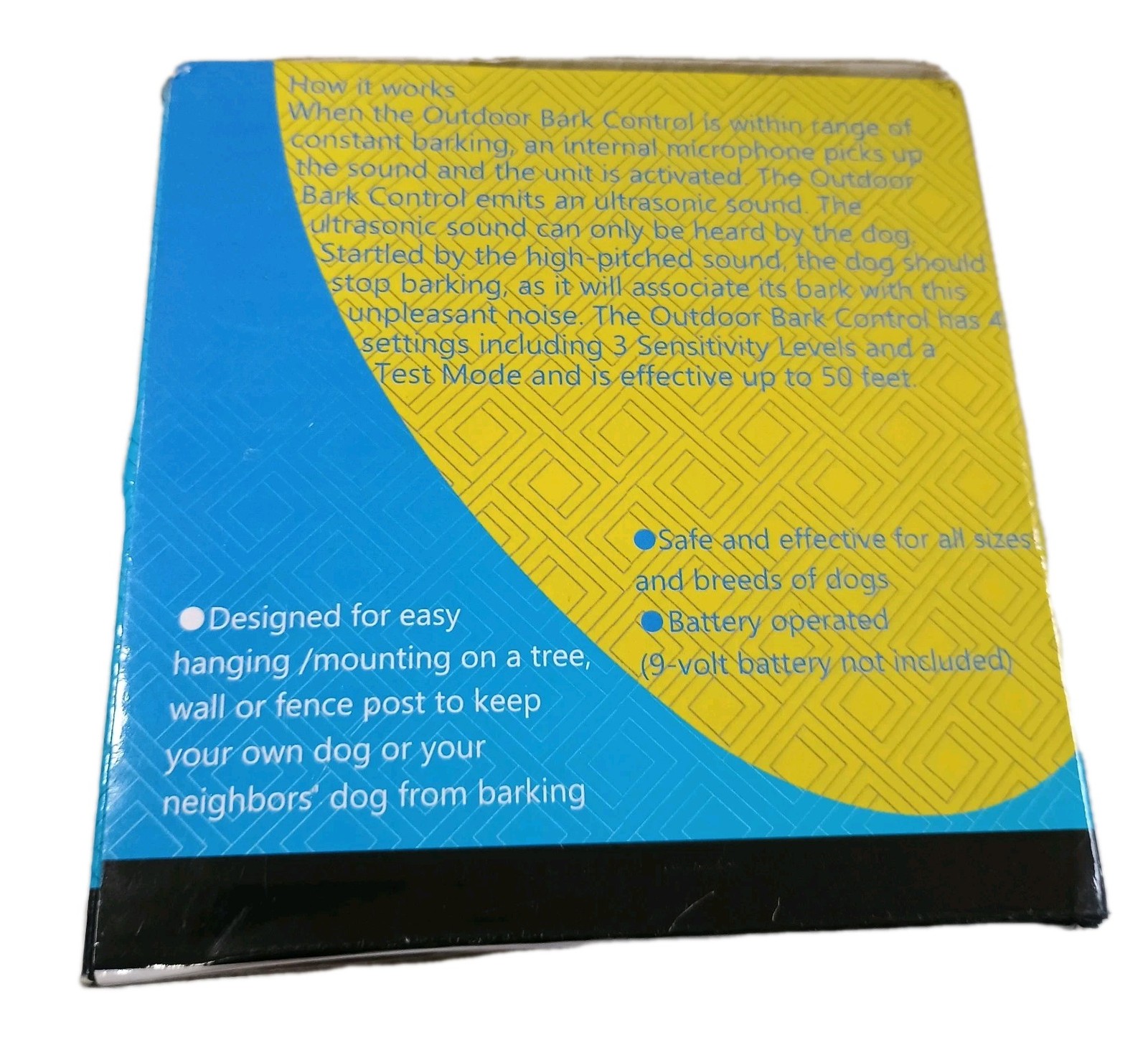 3 Modes 50Ft Ultrasonic Dog Bark Deterrent Device Weatherproof Safe Anti Bark