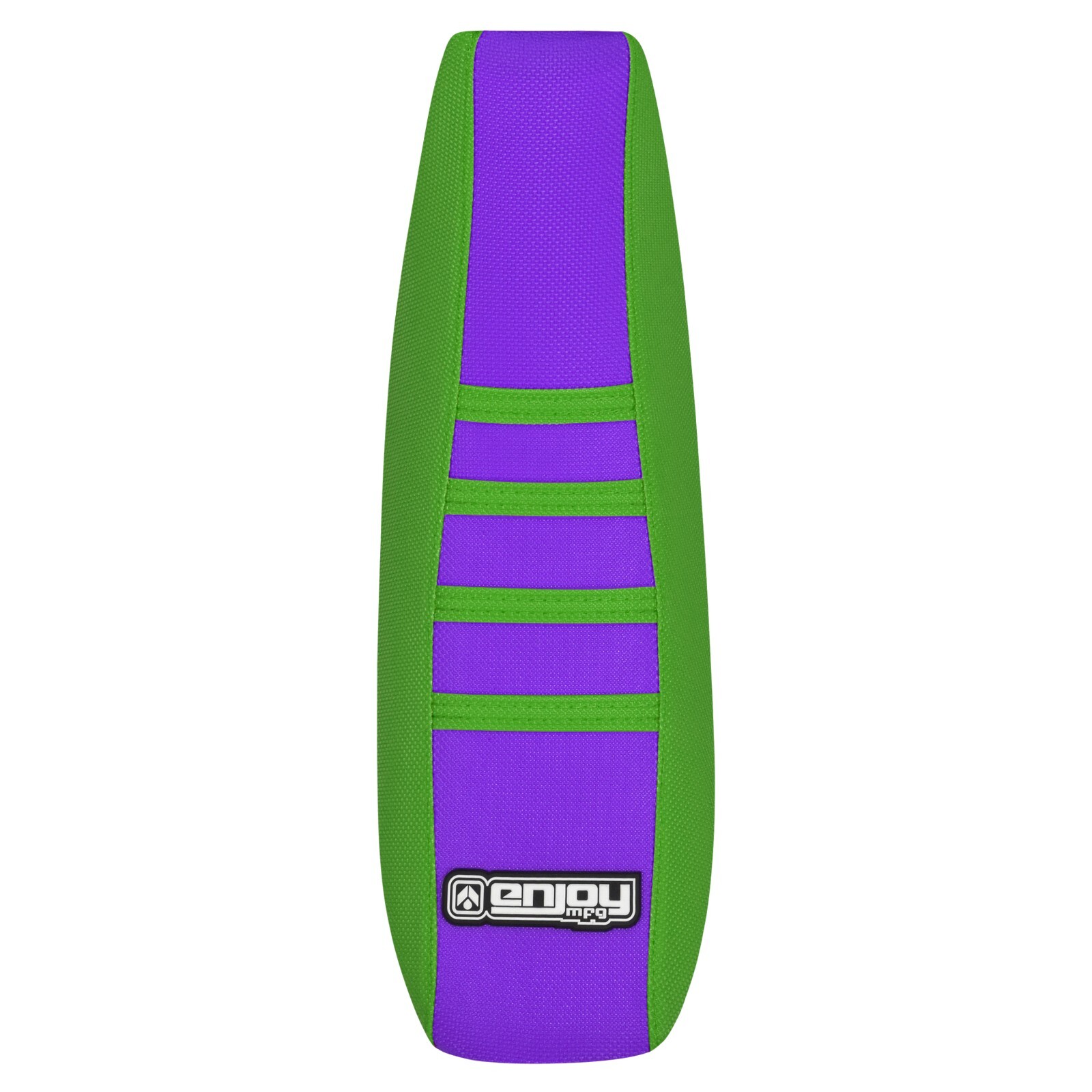 2002-2022 Kawasaki KLX 110 gripper seat cover GREEN/PURPLE/GREEN ribs #71