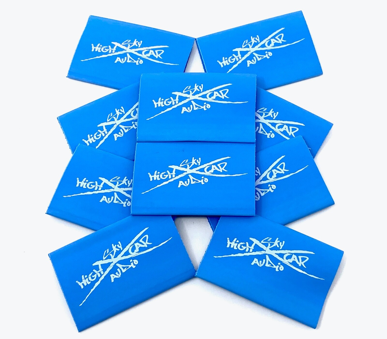 (10) 2/0 or 1/0 Gauge BLUE 1.5" x 2" Heat Shrink Tube 4 Ring Terminals Tubing