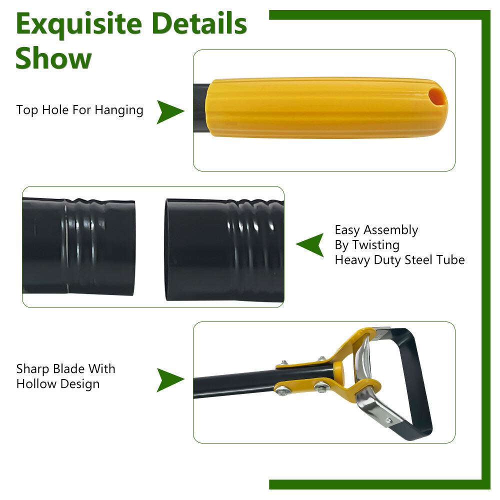 47" 59" 79" Adjustable Hoe Garden Tool Weeding Loop Stirrup Hoe Long Handle