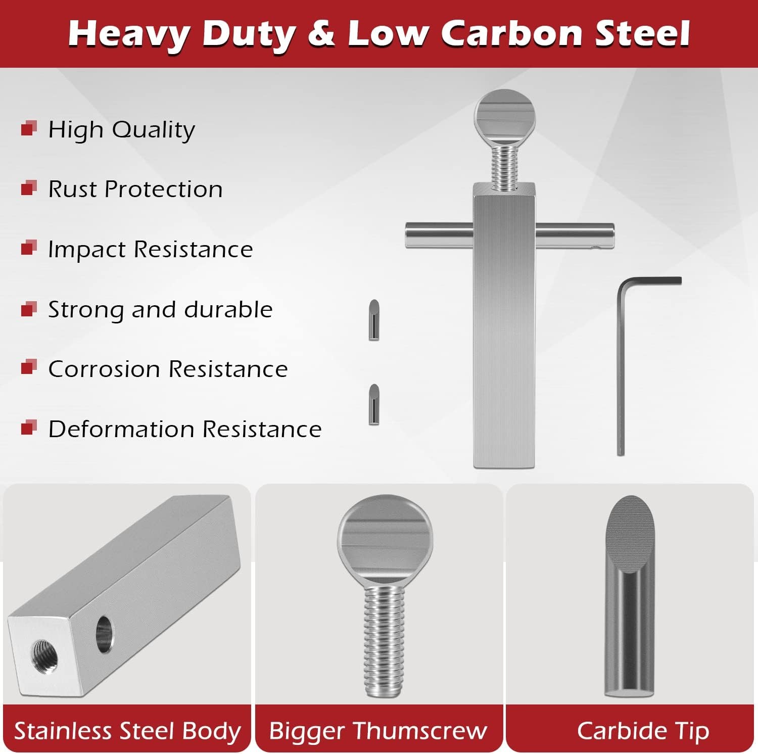 Knife Maker's Center Scribe and Tip for Marking Center Lines Stainless Steel