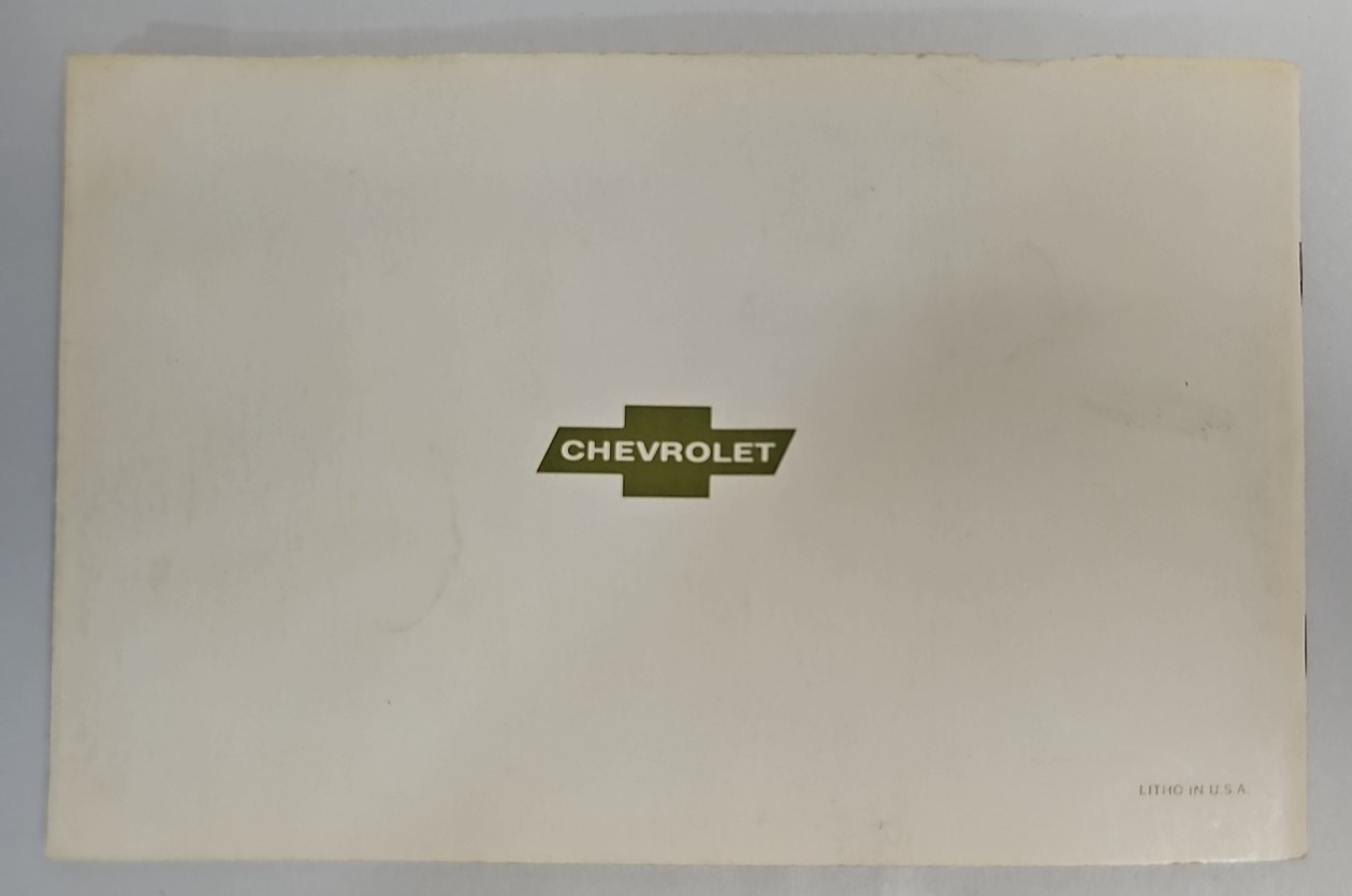 1970 Chevrolet Nova Owner's Manual FIRST EDITION 9/1969 GENERAL MOTORS RARE HTF