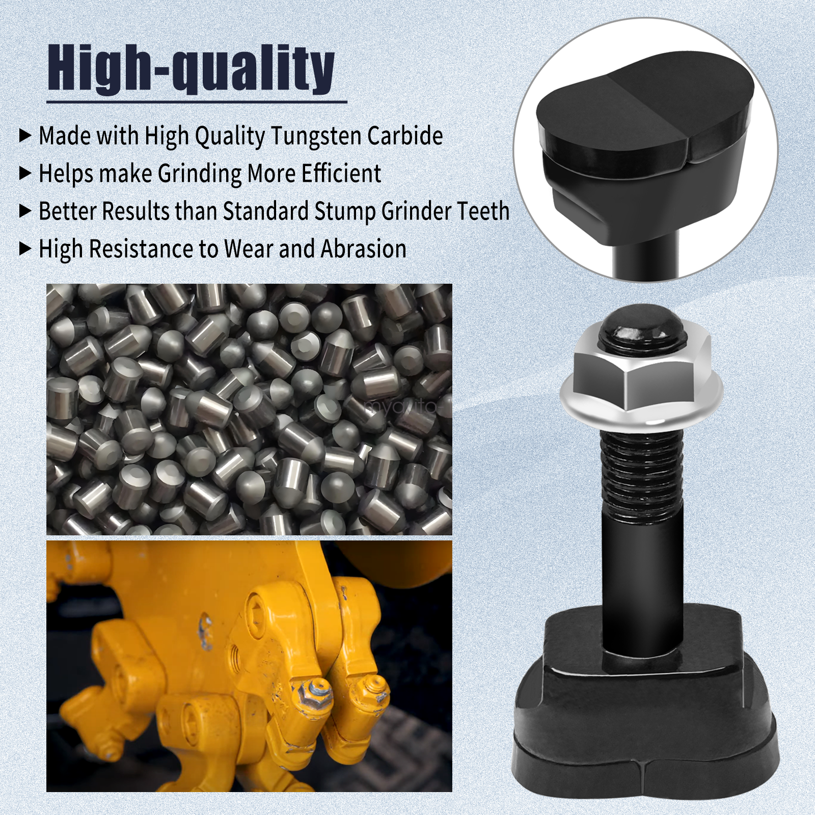 32 Pack of Alternative For Verm Stump Grinder Teeth Fits Vermeer Yellow Jacket