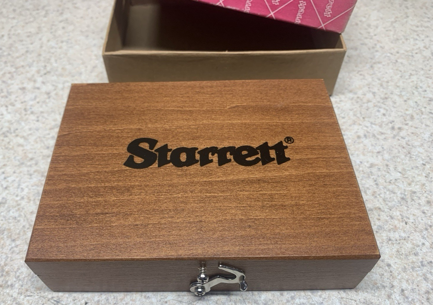 Machinist Tool Starrett New Wood Case for 3" Square Case Only